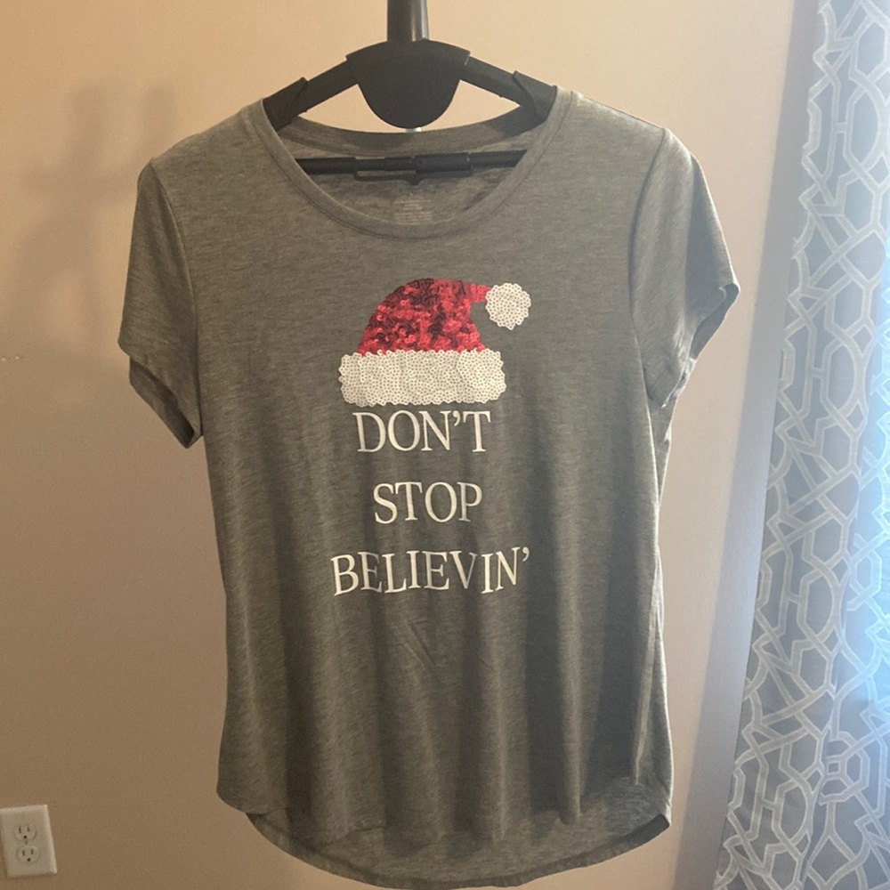 Sequin Santa Hat T-Shirt